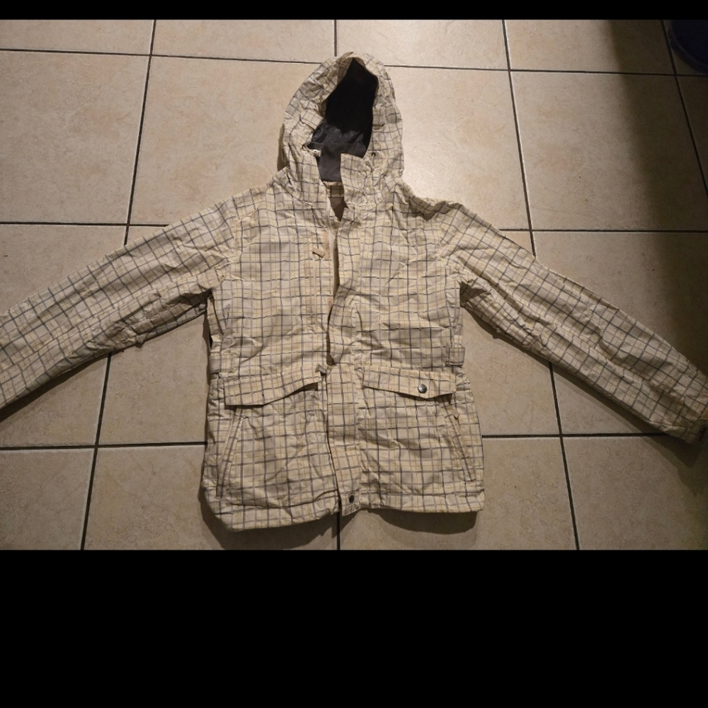 Plaid Hooded Snowboarding Jacket